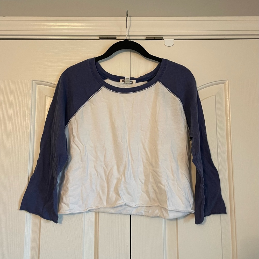 Billabong Crop Long Sleeve Baseball Tee